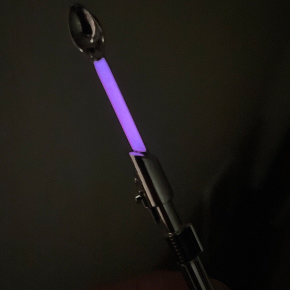 Mini spoon necklace Star Wars inspired Light Saber small tiny spoon pendant glow - Picture 1 of 3